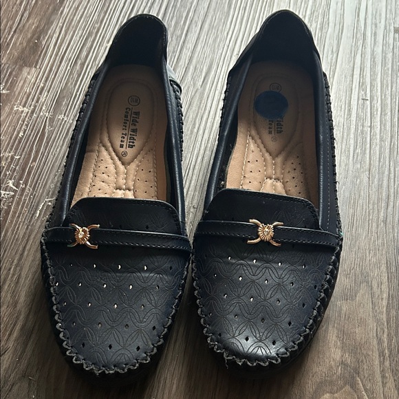 liberty Shoes - Liberty Black Loafers with Gold Accent